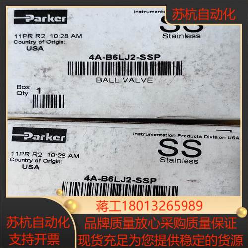 全新Parker  型号 4A-B6LJ2-SSP   1