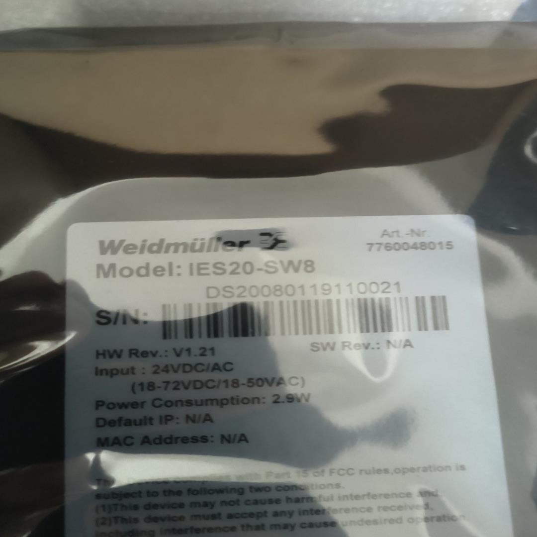 [德峰]IES20-SW8魏德米勒以太网交换机