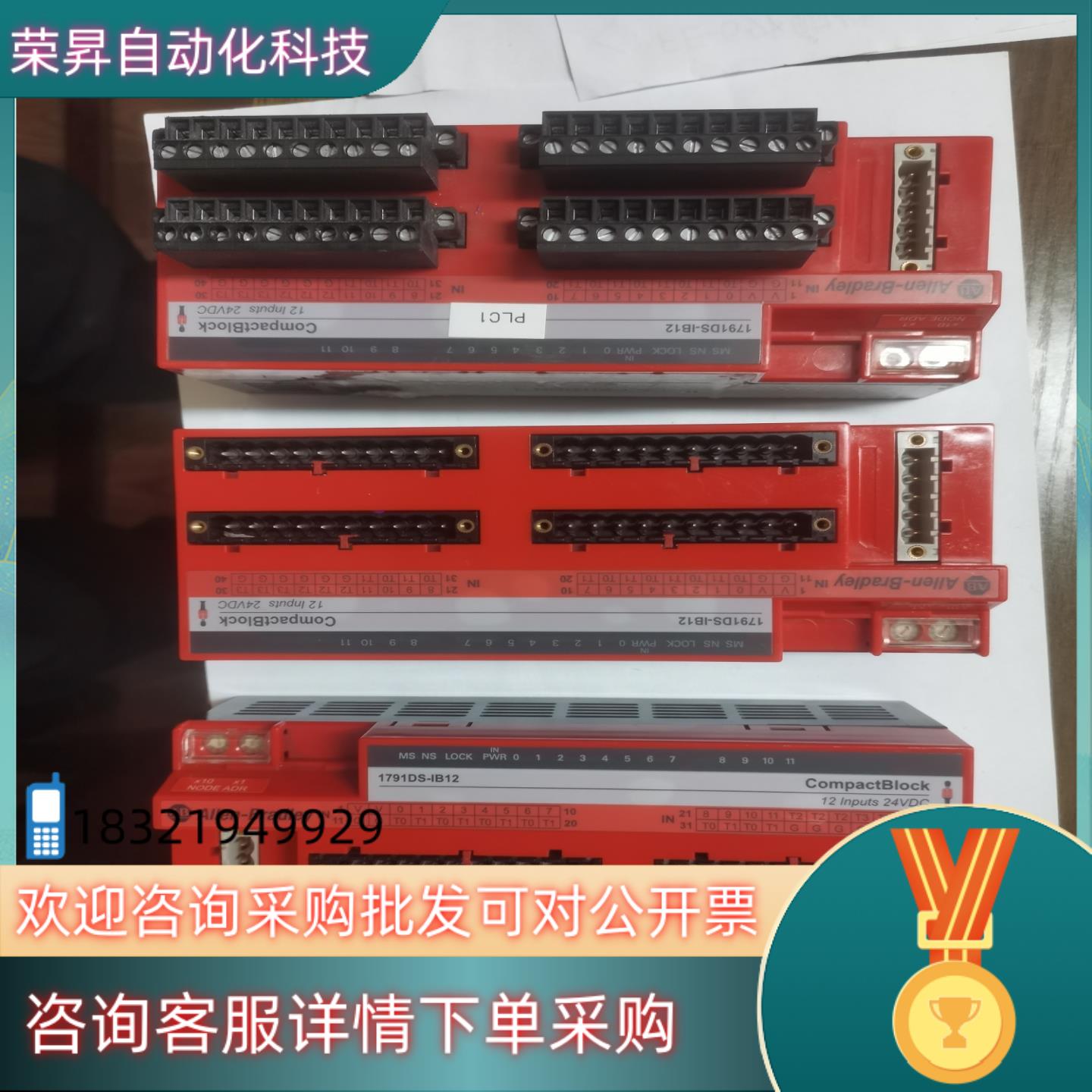 现货AB罗克韦尔分钱横块1791DS-IB8XOB8 少件 成色