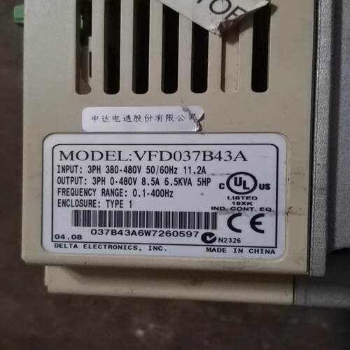 （设备配件）VFD037B43A