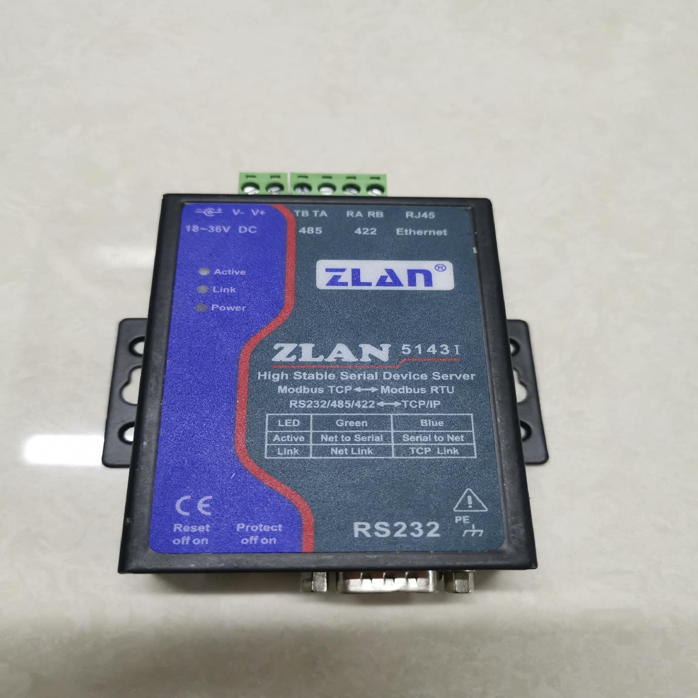 ZLAN串口服务器RS232转以太网TCP通讯模块 通信设备