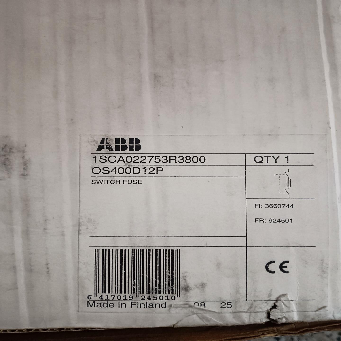 （设备配件）ABB隔离开关OS400D12P 1SCA022753R38