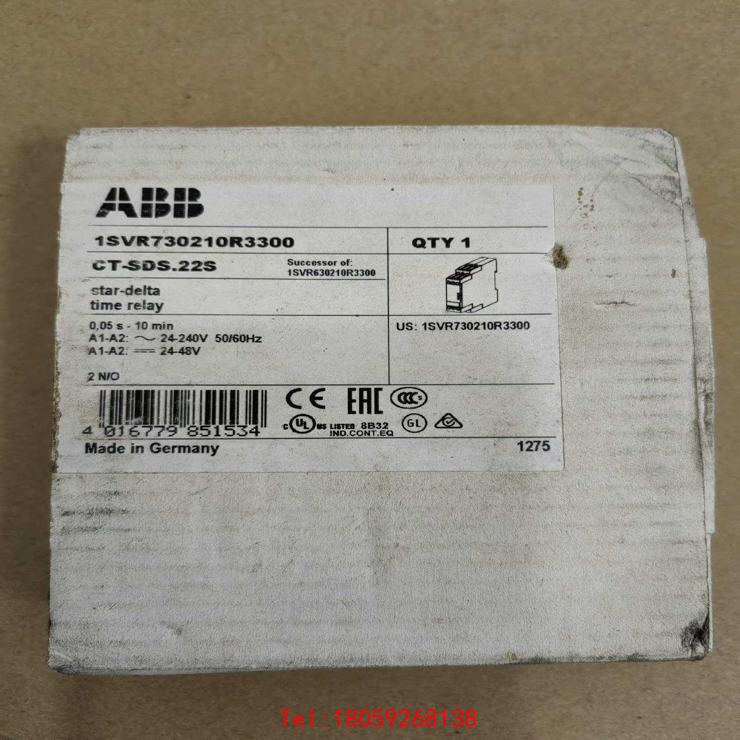【非标价】ABB时间继电器 CT-SDS.22S, 如图实物拍摄