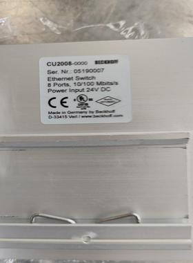 BECKHOFF倍福工业交换机 CU2008-0000 议价