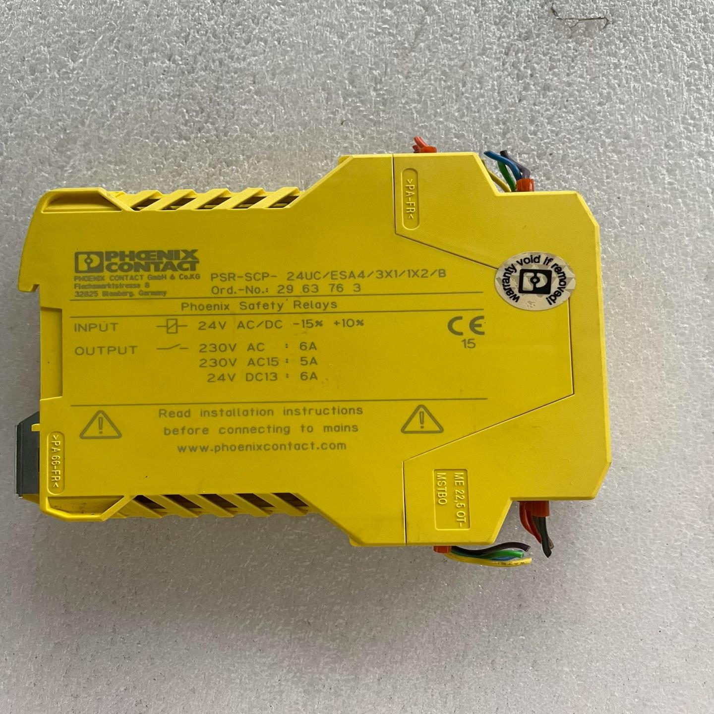 菲尼克斯安全继电器PSR-SCP-24UC/ESA4/3X1