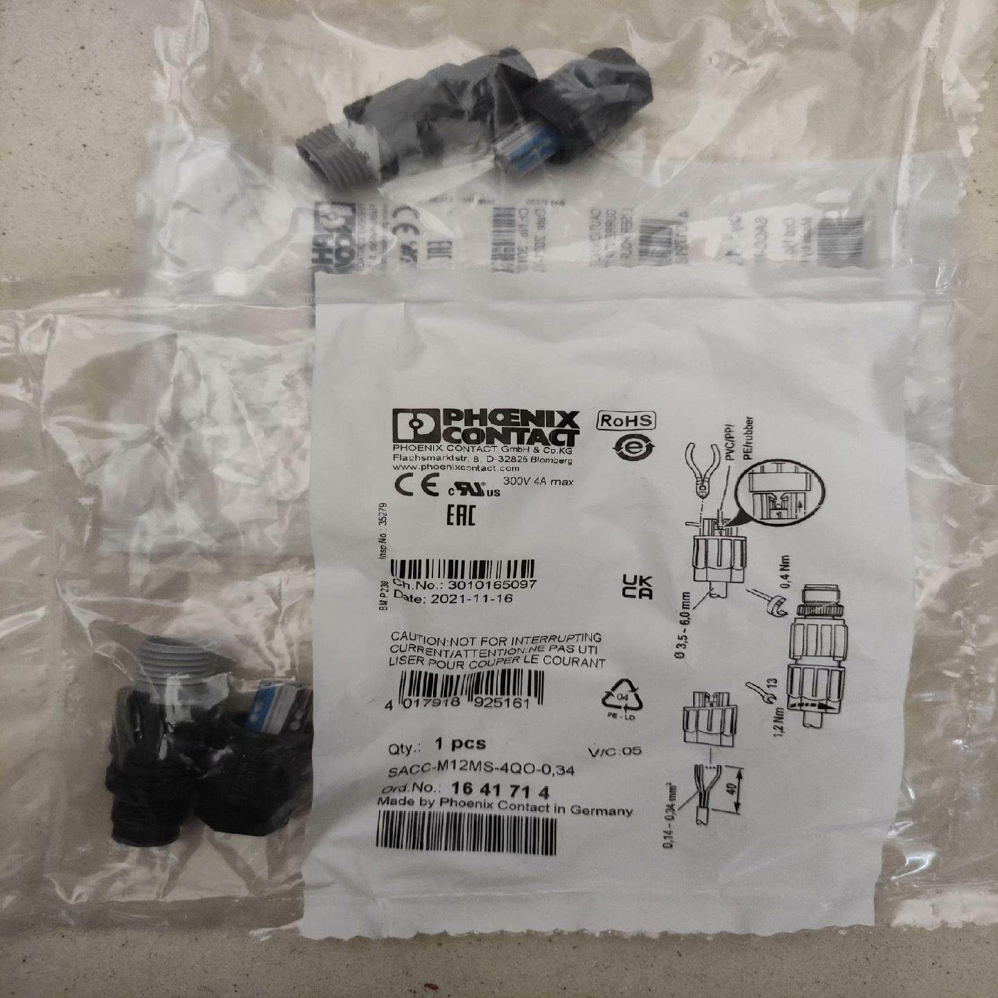 菲尼克斯1641714，SACC-M12MS-4QO-0,3