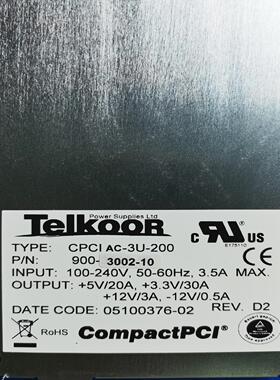 [德峰]TeIKOOR 电源CPCI AC-3U-200 电源 PC
