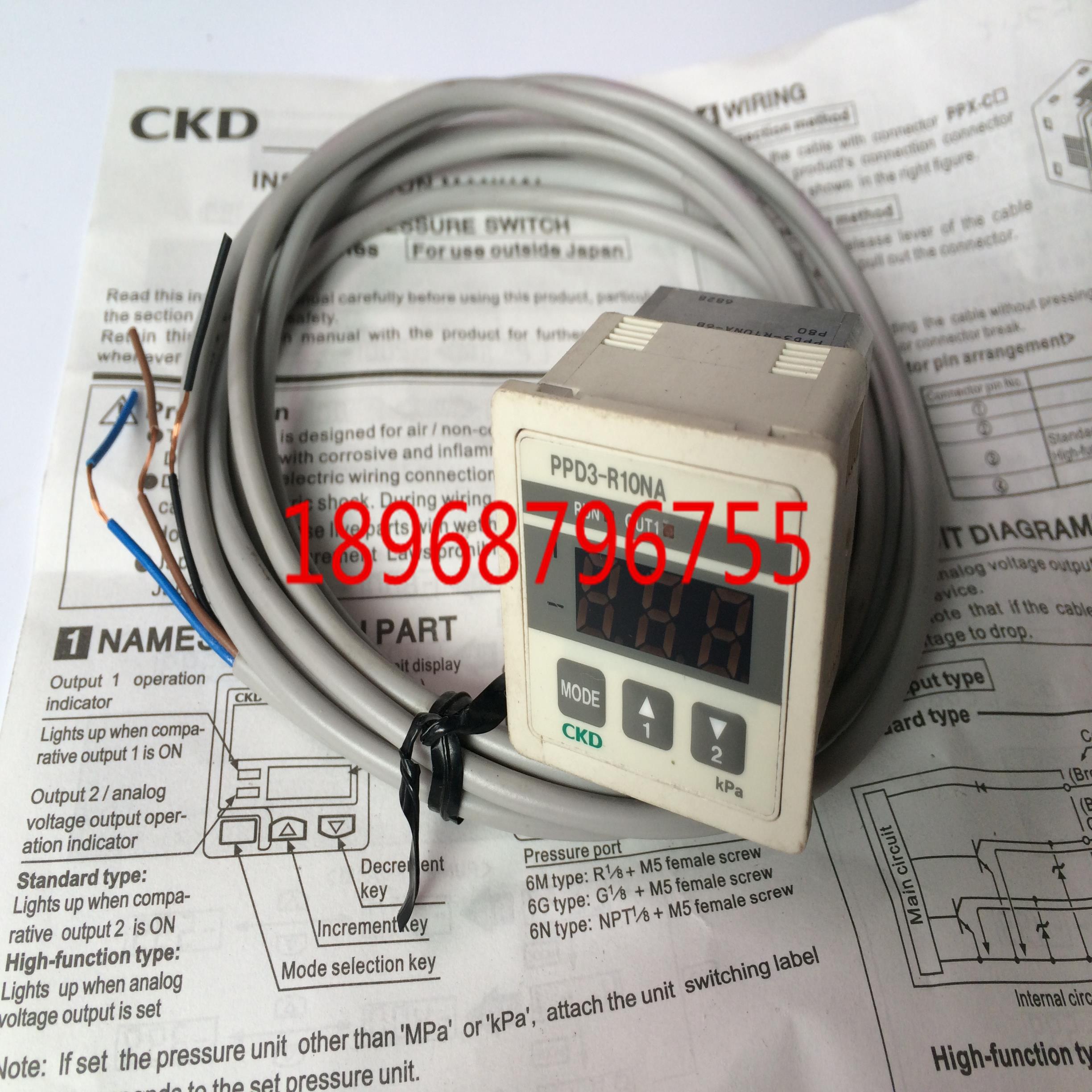 CKD数显压力开关 压力表传感器 PPD3-R10NA-6B-P80议价