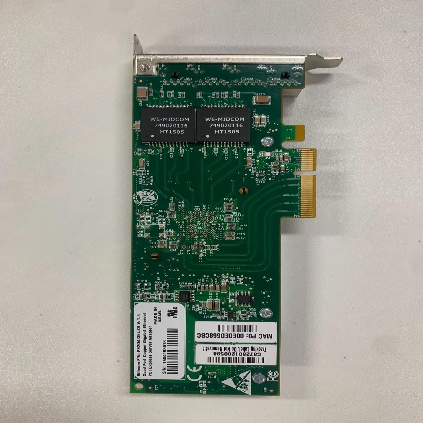 （设备配件）四口千兆网卡 Silicom  PE2G4I35L I350