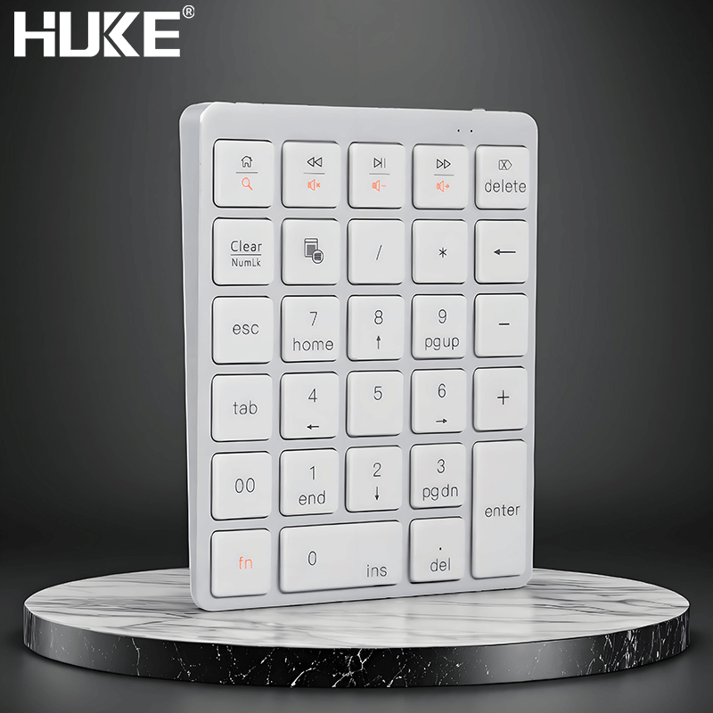 HUKE虎克无线蓝牙键盘数字小键盘有线连接USB扩展充电静音支持Windows/macOS/安卓财务银行算账辅助键盘