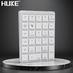 macOS HUKE虎克无线蓝牙键盘数字小键盘有线连接USB扩展可充电金属支持Windows 安卓财务银行算账辅助键盘