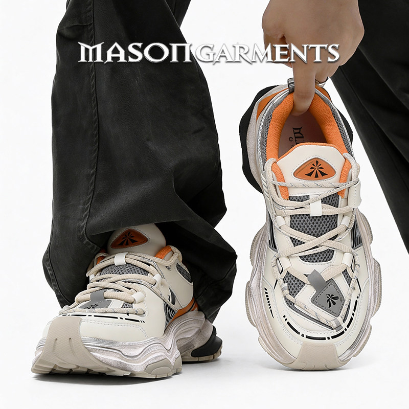 MASON GARMENTS老爹鞋男网面厚底增高运动炸街复古超火春季透气款,流行男鞋,老爹鞋,淘宝优惠券,粉丝福利购,淘宝优惠卷