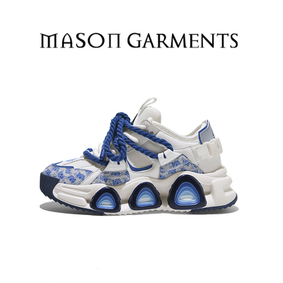 MASONGARMENTS青花瓷国风老爹鞋
