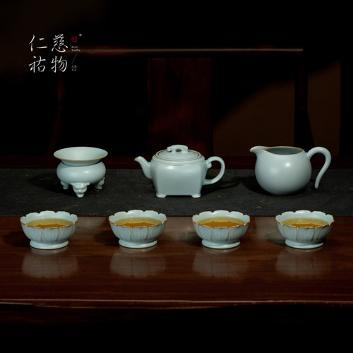 汝窑茶具套装家用泡茶专用