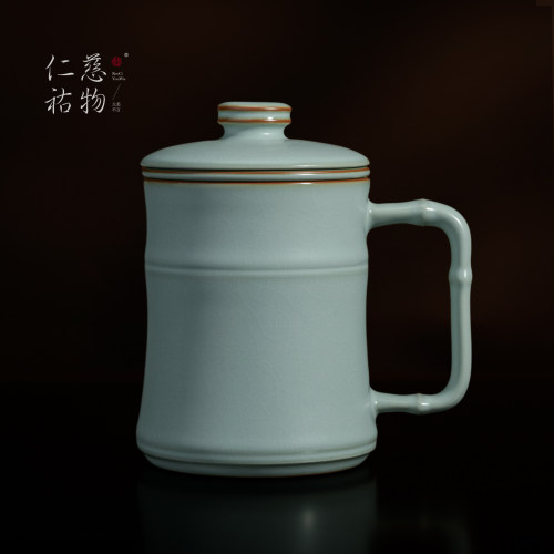 汝窑办公杯大容量陶瓷杯