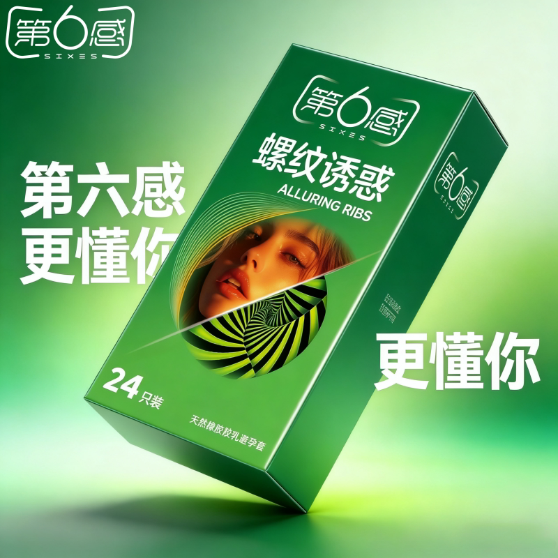 第六感螺纹诱惑避孕套安全套环绕螺纹成人夫妻情趣性用品男女byt - 实物图