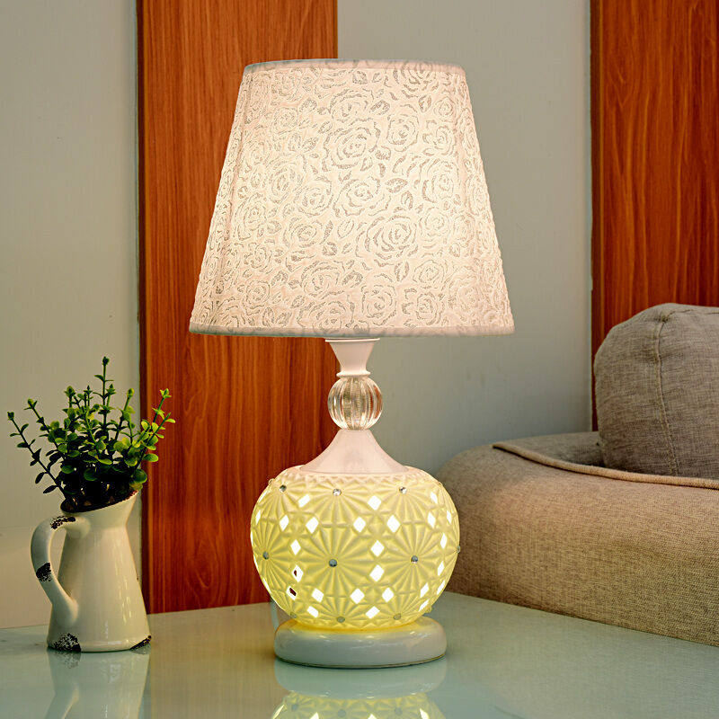 苏柏雪（suboxue）陶瓷台灯卧室床头灯简约现代创意温馨暖光浪漫