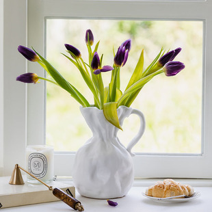 陶瓷花瓶中古风家居饰品摆件干花鲜花插花花器样板房餐桌摆设