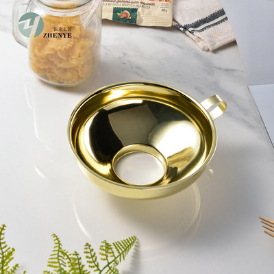 厨房不锈钢漏斗果酱沙拉酱宽口漏