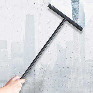 304不锈钢擦玻璃神器家用硅胶刮水器加长柄保洁用地刮浴室卫生间