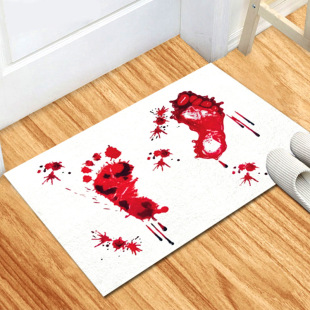 2024新款印花脚印地垫地毯客厅卧室地毯浴室防滑垫入户门垫