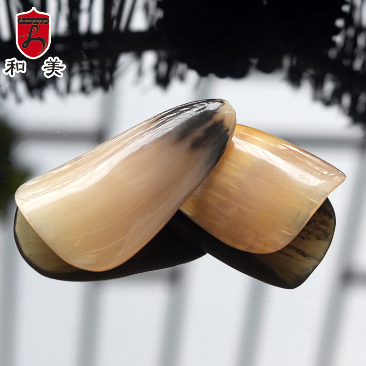 和美天然黄牛角刮痧板舒适自然状厚款刮痧牛角美容工具