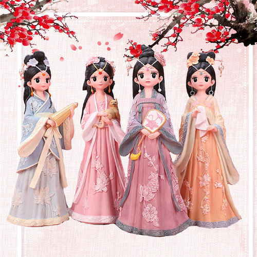 创意学生礼品中国风汉服少女摆件