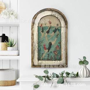 Bathroom Art Wall 跨境新品 复古壁挂墙体艺术品 Swimming Decor