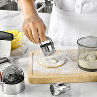 5-piece round stainless steel Cookie mold Cookie Cutter Set thumbnail 6