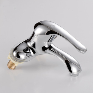 卫浴水暖 脸盆双孔单把黄铜申达斯龙头跑量款