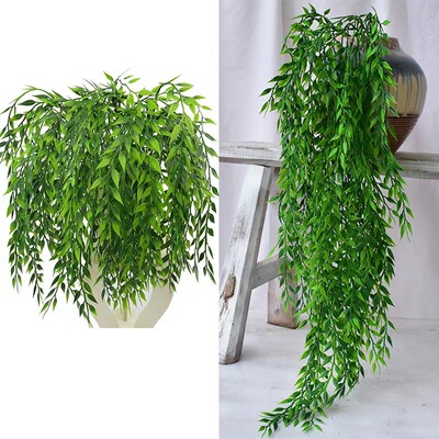 新款仿真柳条柳叶植物藤条塑料
