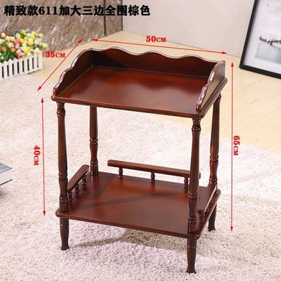 实木小茶几置物架电话架麻将桌边