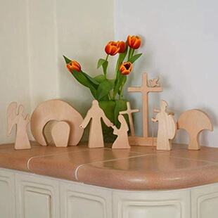 wooden decoration节日礼品摆件整套 scene 独立站Easter