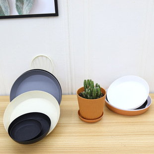 直供 圆形塑料花盆搭配托盘加厚新料底托 pp材质圆形托盘