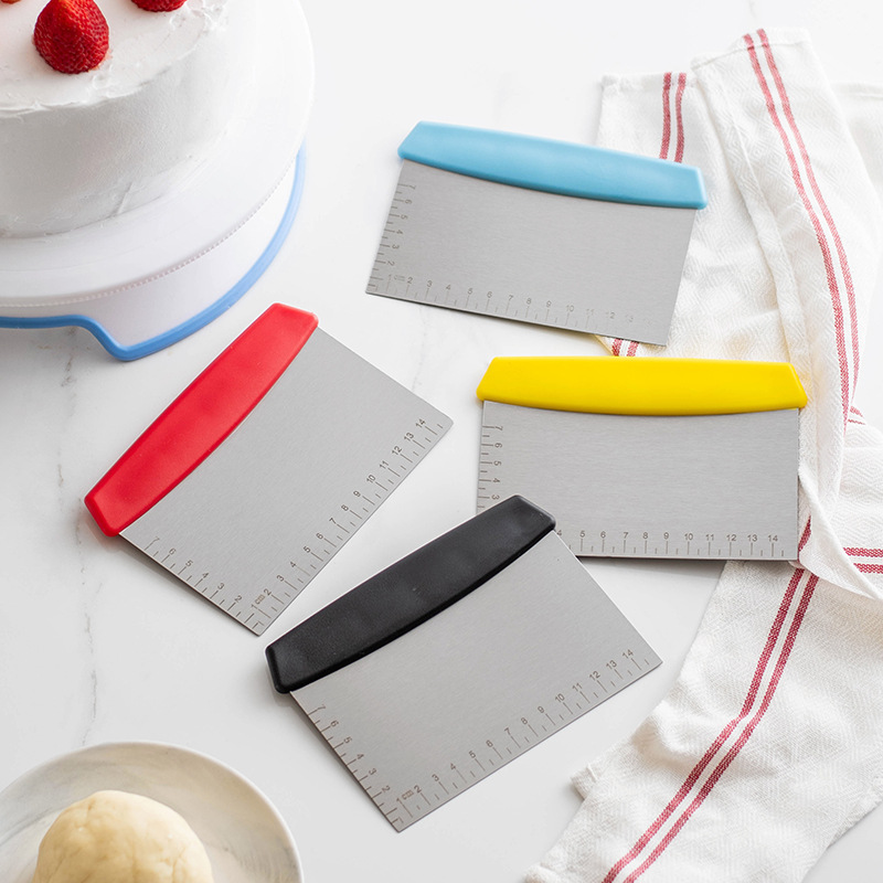 四色现货不锈钢方形带刻度切面器