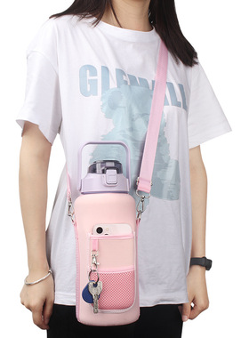 热销64OZ Water Bottle with Handle运动健身半加仑水壶套