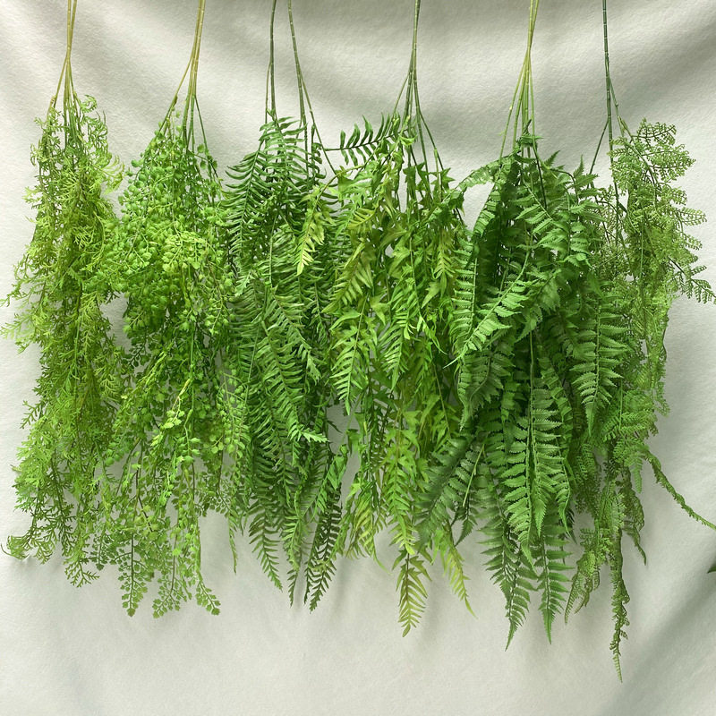 跨境仿绿植人造软胶藤条植物墙壁挂绿色植物家居装饰悬挂藤