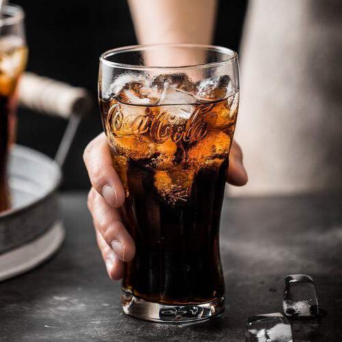 可口可乐风透明玻璃350ml畅饮杯