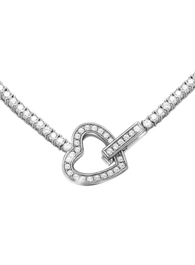 满镶锆石项链女EGEM意境S925纯银