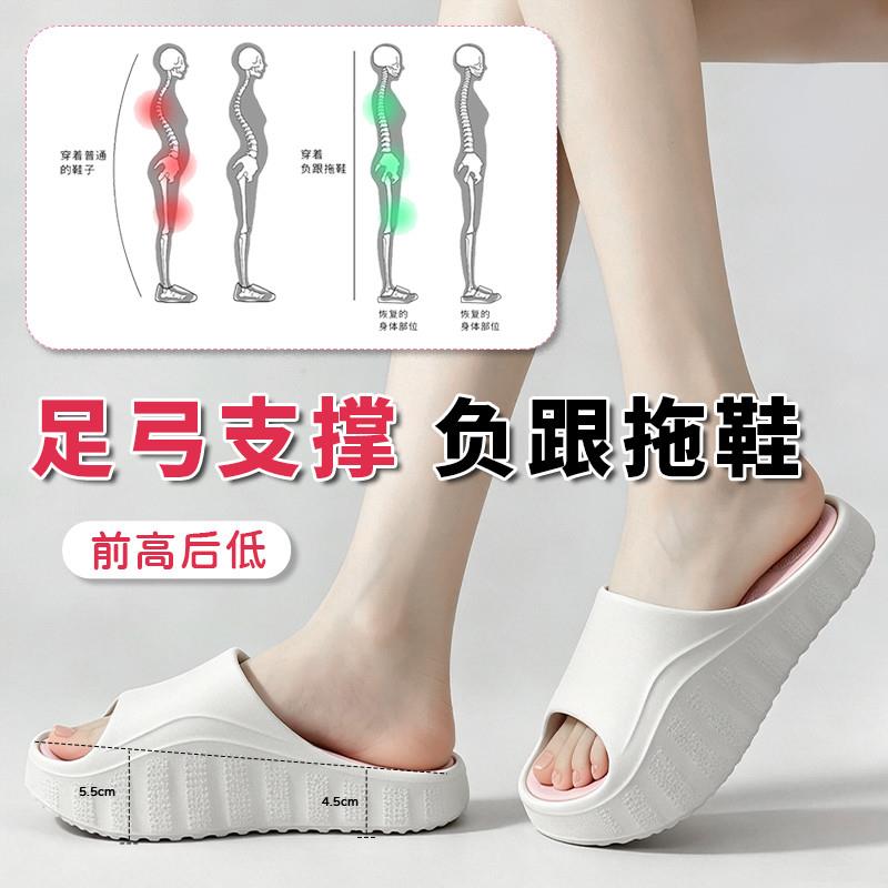 日本2026新款前高后低足弓拖鞋
