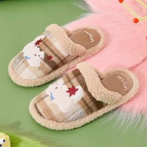 棉拖鞋女款秋冬2025新款室内居家居防滑保暖情侣家用可爱毛拖鞋