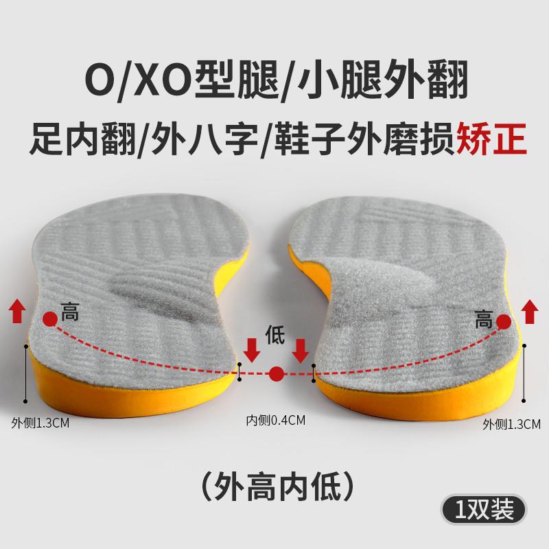 日本XO型腿八字脚矫正鞋垫
