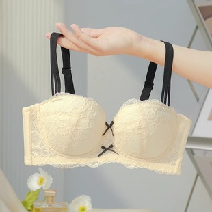 大码薄款带钢圈E罩杯大胸显小内衣胖MM 收副乳上托不下垂调整文胸