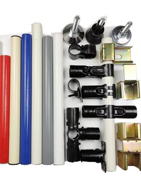 精益管 复合管架子铝合金圆管货架配件 白色28mm钢管连接件线棒管