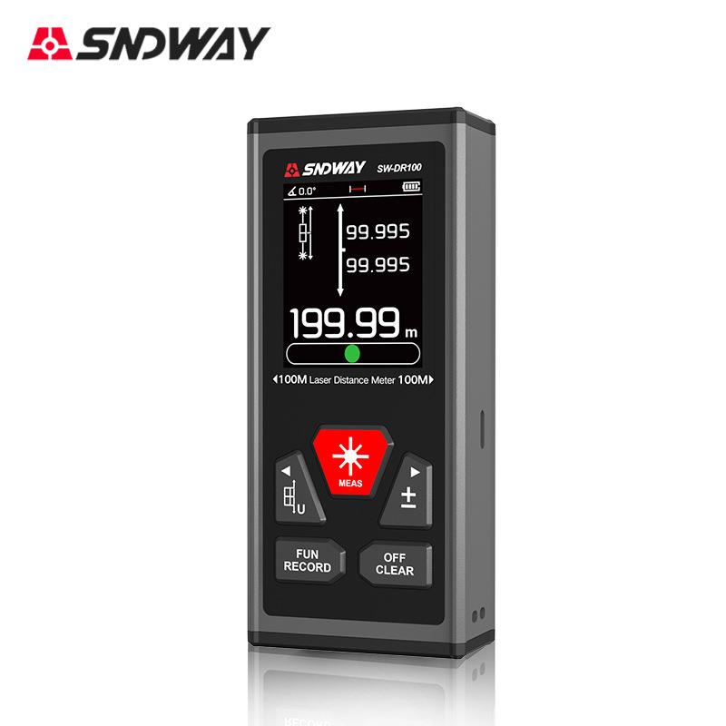 深达威双向手持式激光测距仪电子尺高精度测量仪红外线背面磁吸