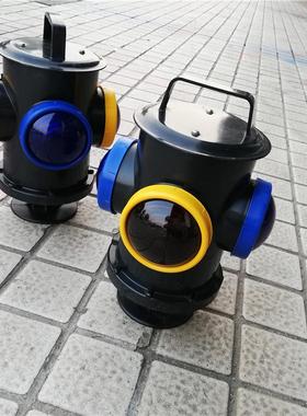 HJCD-6充电式道岔转辙标志灯 四面防护信号灯 双色四面指示灯