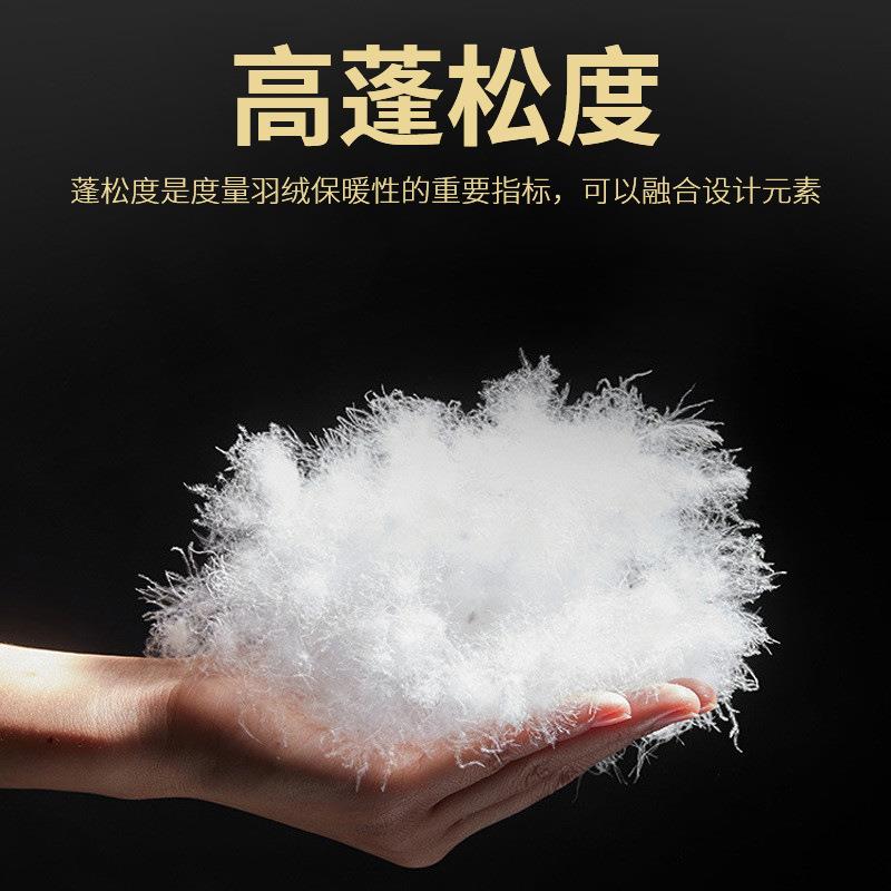 厂家直供白色98%吊吊鹅绒水洗羽绒羽毛大朵被子服装原料98绒