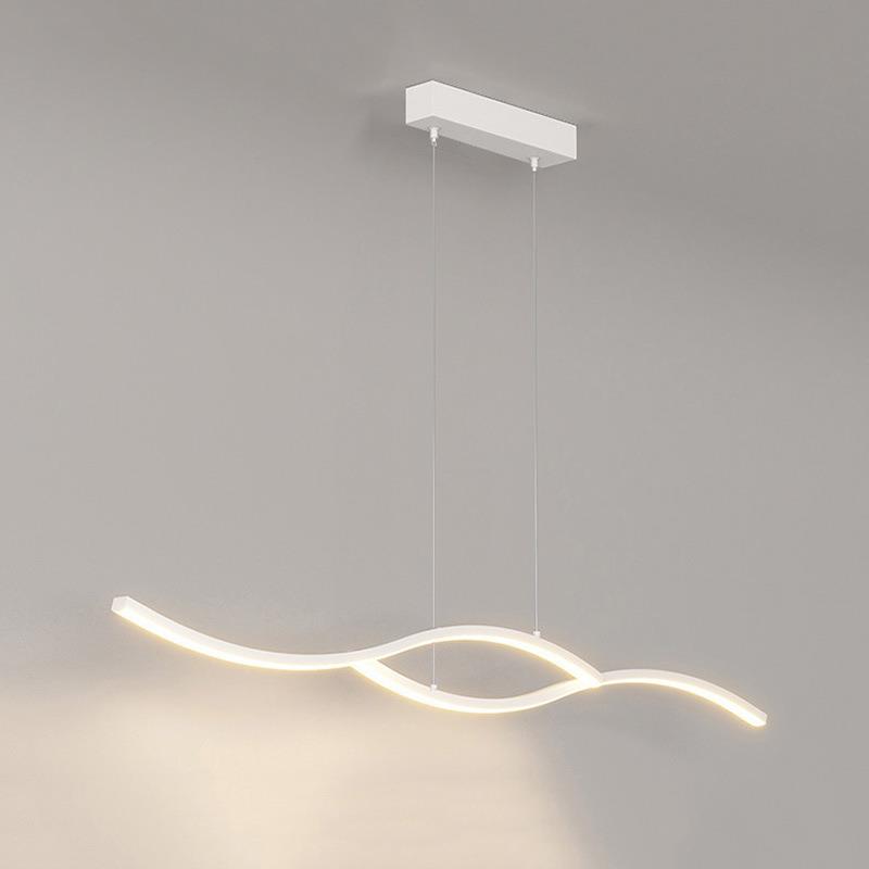 现代简约餐厅吊灯吧台餐桌饭厅家用设计设计师餐厅创意极吊灯桌