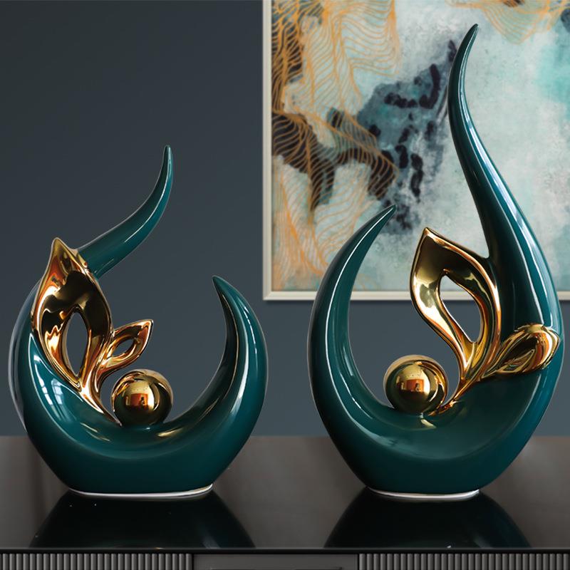 栩栩如生客厅酒柜电视柜摆件轻奢高档入门玄关家居装饰品风生水起