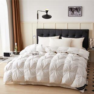秋冬季轻奢款妞花工艺95白鹅绒被轻盈贴身保暖透气高端羽绒被芯